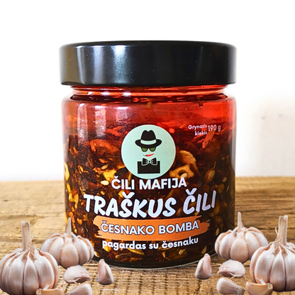 ČESNAKO BOMBA - su traškiais keptais česnako gabalėliais