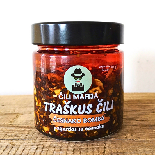 ČESNAKO BOMBA - su traškiais keptais česnako gabalėliais