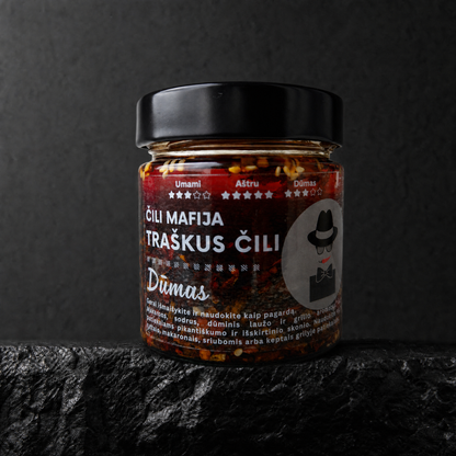 DŪMAS (190g) - Traškus Čili Aliejus su Dūmo nata - Pridėkite aštrumo ir skonio