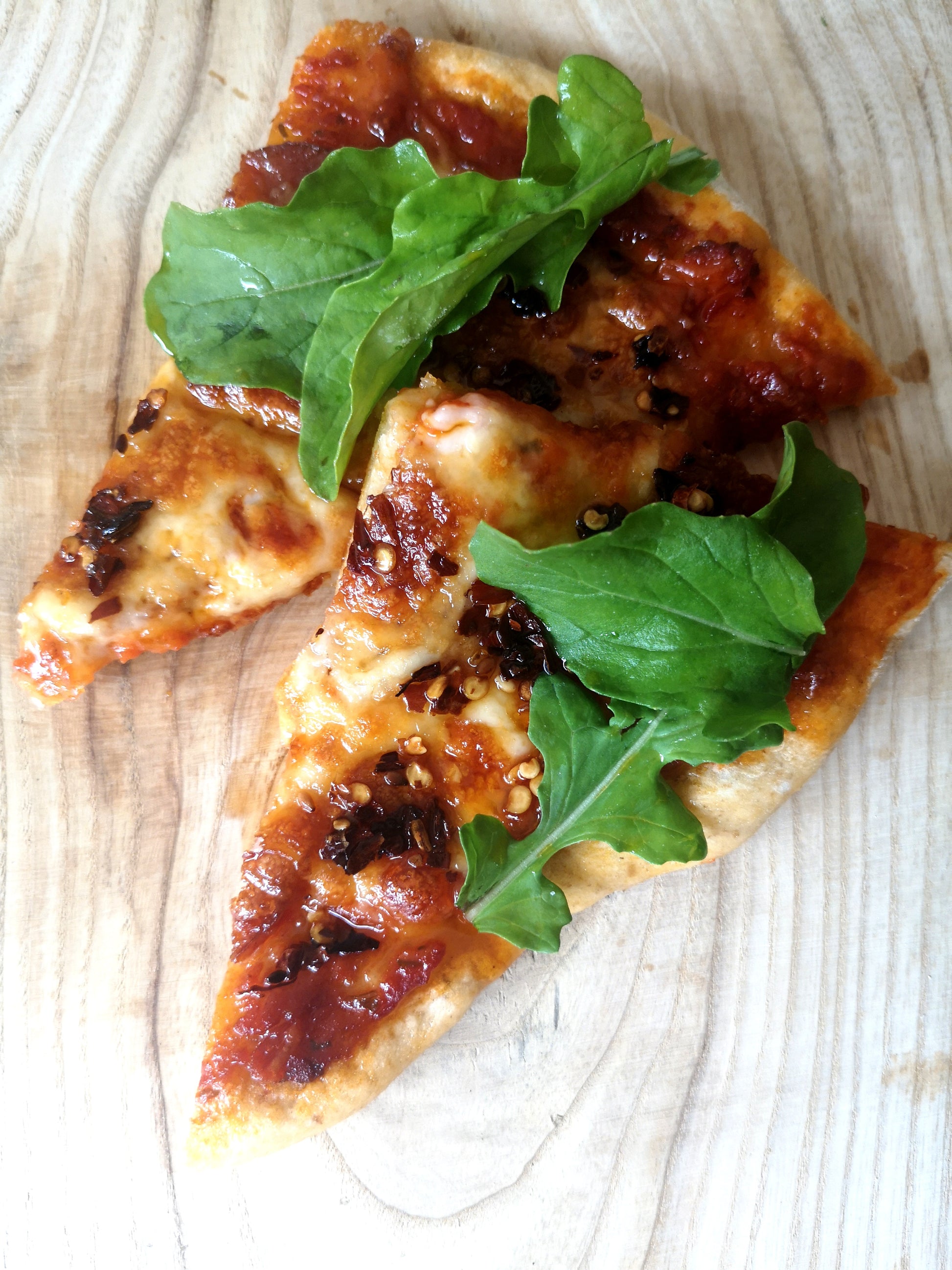 a plain and simple pizza transformed with Čili Mafija's Česnako Bomba crispy chilli oil with that extra punchy garlic